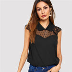 Top Dentelle Femme Noir