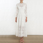 Robe Blanche Dentelle Longue | Infinie Dentelle
