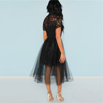 Robe Noire Dentelle et Tulle