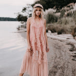 Robe Dentelle Rose Pâle | Infinie Dentelle