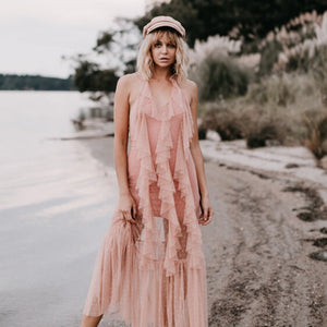 Robe Dentelle Rose Pâle | Infinie Dentelle