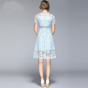 Robe Bleu Dentelle Mariage | Infinie Dentelle