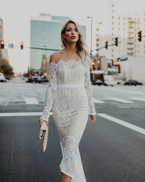 Robe de Soirée Dentelle Blanche | Infinie Dentelle