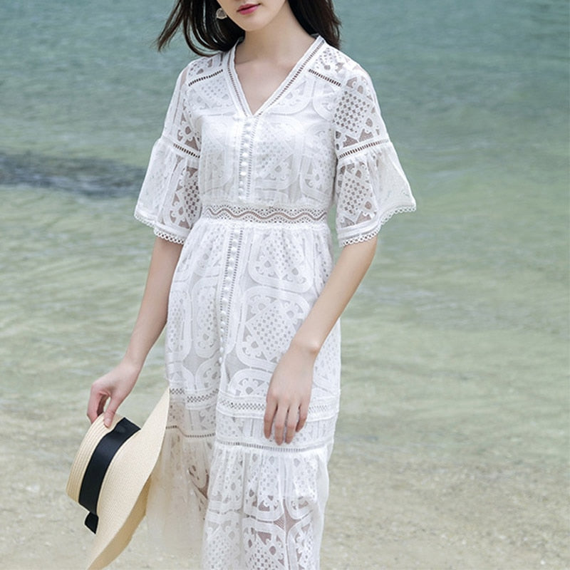 Tenue Robe Blanche Dentelle