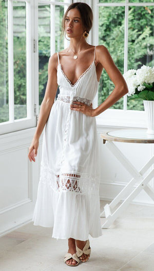 Robe Dentelle Longue Blanche | Infinie Dentelle
