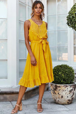 Robe Dentelle Jaune Moutarde | Infinie Dentelle
