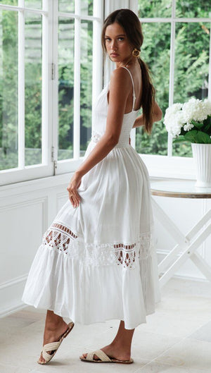 Robe Dentelle Longue Blanche | Infinie Dentelle
