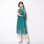 Robe Dentelle Bleu Azur | Infinie Dentelle