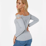Haut Dentelle Gris