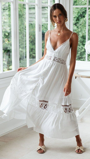 Robe Dentelle Longue Blanche | Infinie Dentelle
