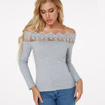 Haut Dentelle Gris