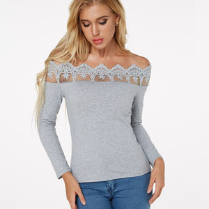 Haut Dentelle Gris