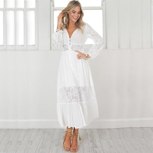 Robe Dentelle Décolleté Plongeant | Infinie Dentelle