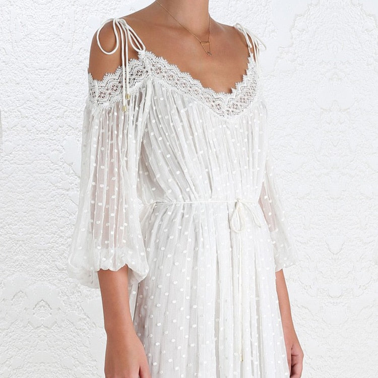 Robe Dentelle Blanche de Plage | Infinie Dentelle