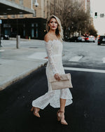 Robe de Soirée Dentelle Blanche | Infinie Dentelle