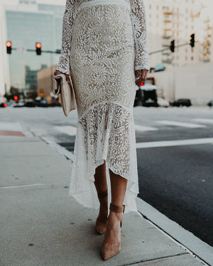Robe de Soirée Dentelle Blanche | Infinie Dentelle