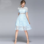 Robe Bleu Dentelle Mariage | Infinie Dentelle