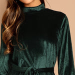 Robe Longue Dentelle Verte