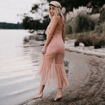 Robe Dentelle Rose Pâle | Infinie Dentelle