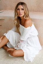 Robe Longue Dentelle Fluide