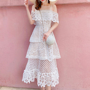 Robe Dentelle Perforée | Infinie Dentelle