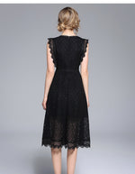 Robe Longue Dentelle Noire