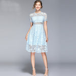 Robe Bleu Dentelle Mariage | Infinie Dentelle