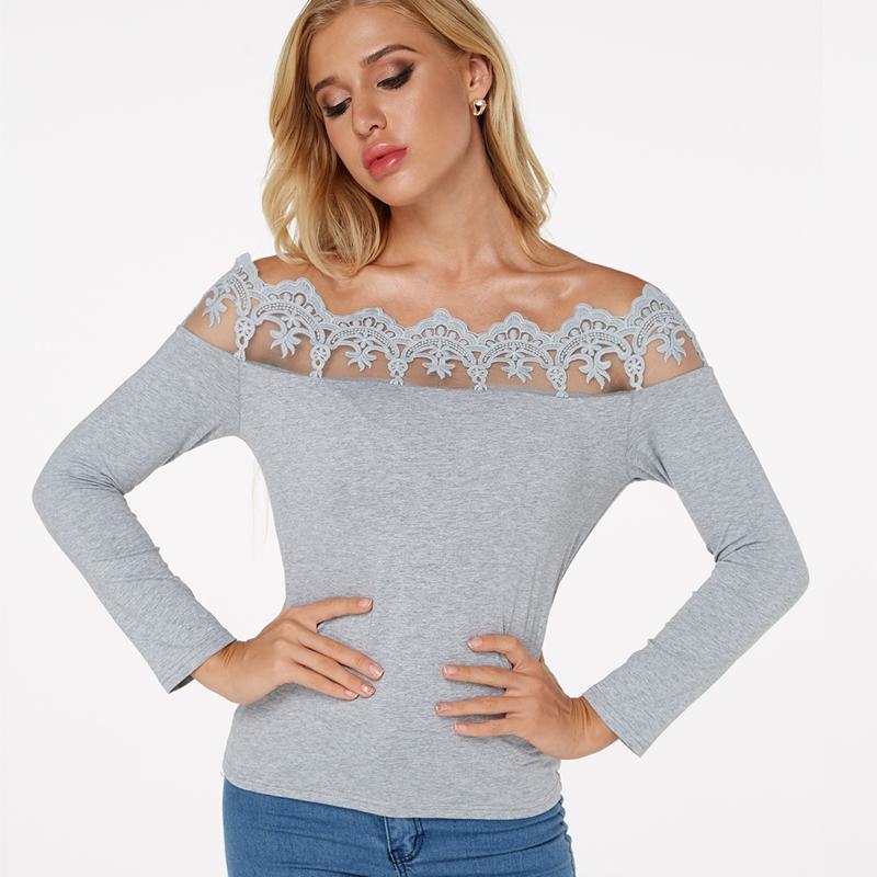 Haut Dentelle Gris