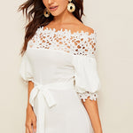 Robe Chic en Dentelle Blanche | Infinie Dentelle