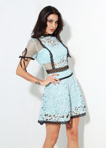 Robe Dentelle Bleu et Noir | Infinie Dentelle