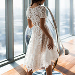 Robe Fine Dentelle Blanche | Infinie Dentelle
