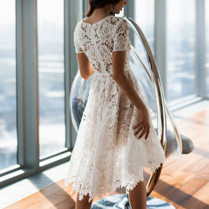 Robe Fine Dentelle Blanche | Infinie Dentelle