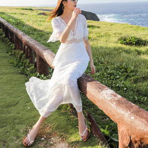 Robe Dentelle Blanche Bohème | Infinie Dentelle