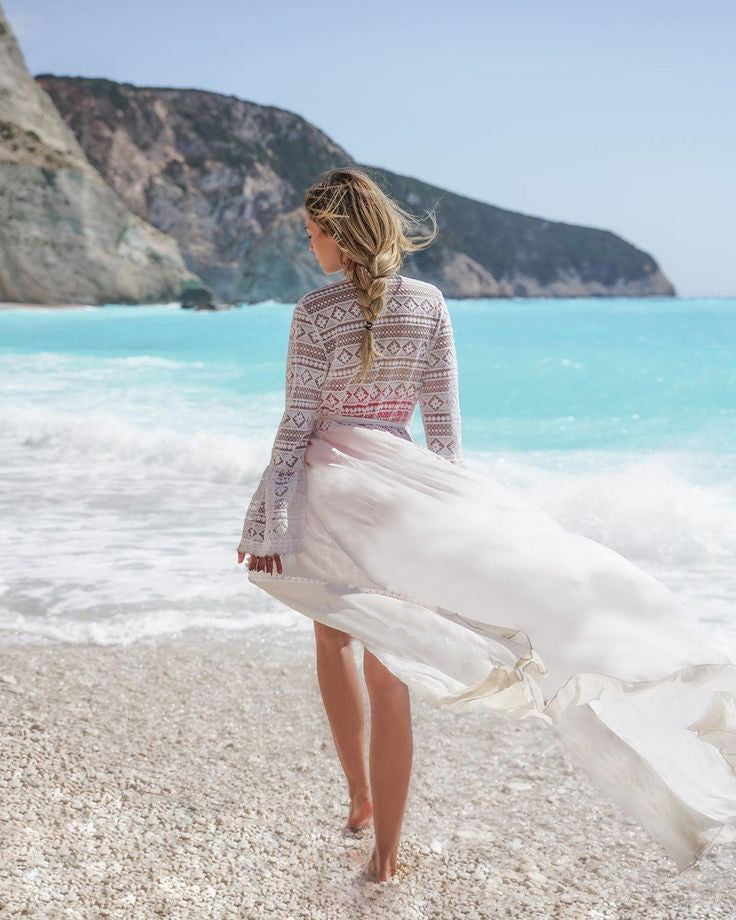 Robe Bohème Dentelle Blanche | Infinie Dentelle