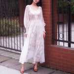 Robe Blanche Dentelle Cocktail | Infinie Dentelle