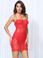 Robe Dentelle Rouge Transparente | Infinie Dentelle