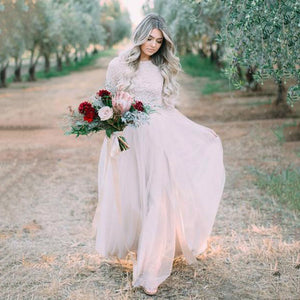 Robe de Mariée Dentelle Deux Pièces