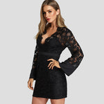 Robe Dentelle Manche Évasée | Infinie Dentelle