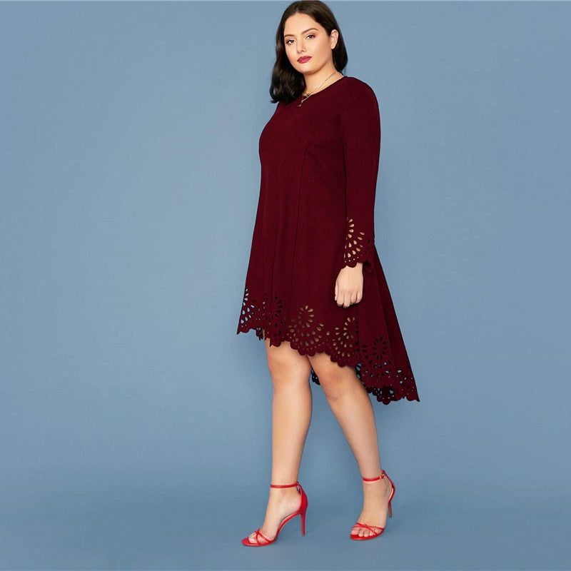 Robe Asymétrique Dentelle Grande Taille | Infinie Dentelle