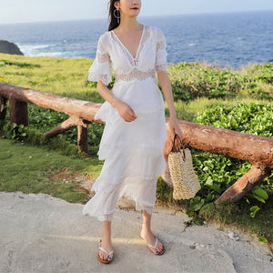 Robe Dentelle Blanche Bohème | Infinie Dentelle