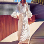 Longue Robe Blanche Dentelle | Infinie Dentelle
