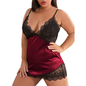 Nuisette Noir Dentelle Grande Taille