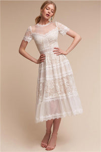 Robe Blanche Dentelle Champêtre | Infinie Dentelle
