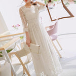 Robe Blanche Dentelle Habillée | Infinie Dentelle