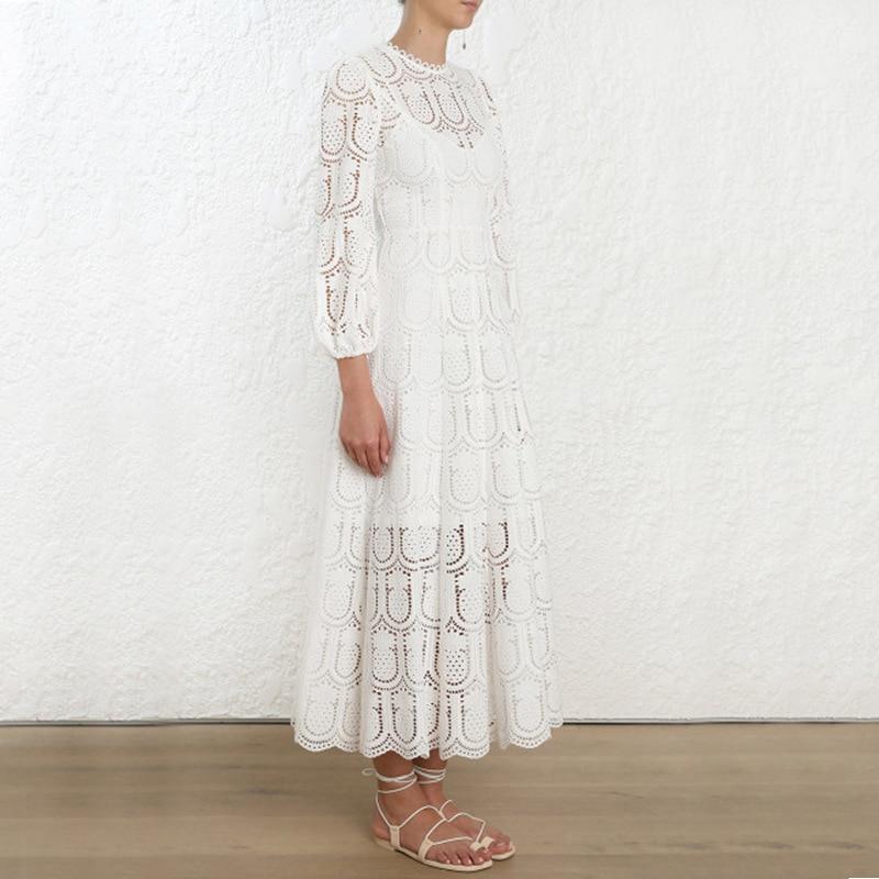 Robe Blanche Dentelle Longue | Infinie Dentelle
