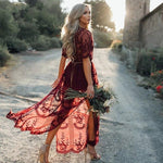 Robe Boho Dentelle Rouge | Infinie Dentelle