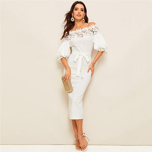 Robe Chic en Dentelle Blanche | Infinie Dentelle