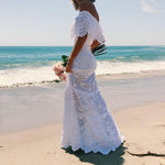 Robe de Plage Longue Dentelle Blanche | Infinie Dentelle