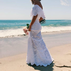 Robe de Plage Longue Dentelle Blanche | Infinie Dentelle
