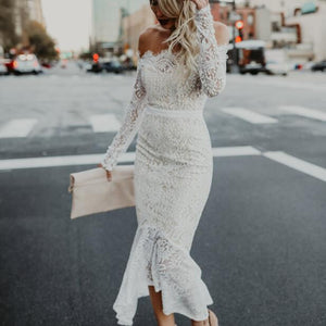 Robe de Soirée Dentelle Blanche | Infinie Dentelle